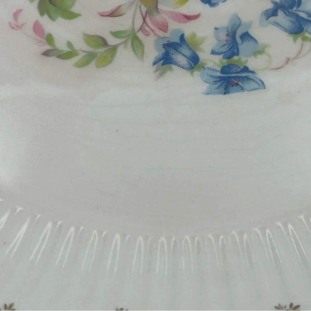 Royal China Cake Plate Sebring Ohio VTG 1960s Serving Platter Decorative Dish